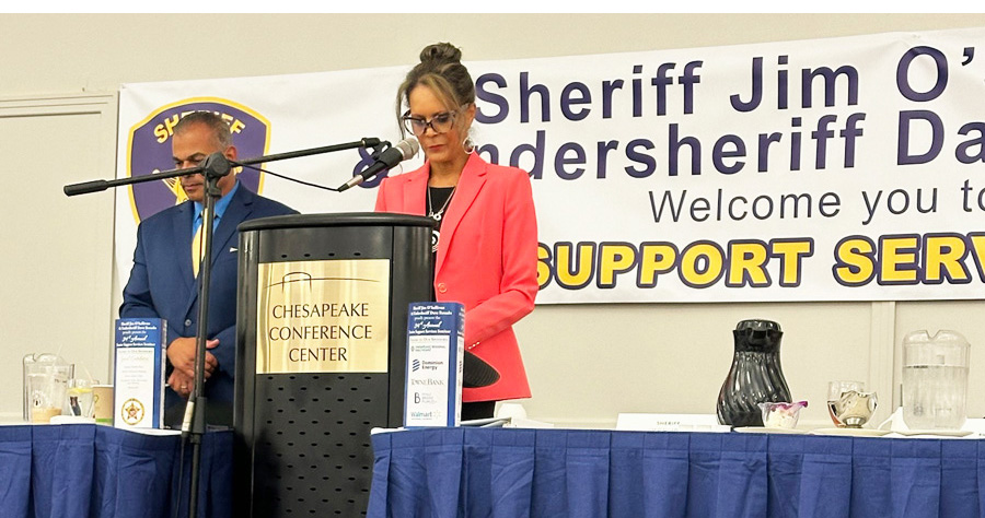 Pat King speaking at the Sheriff's annual Senior Support Services Seminar.